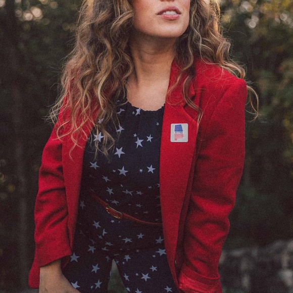 Star patterned Tie Neck jumpsuit - Picture 3 of 6